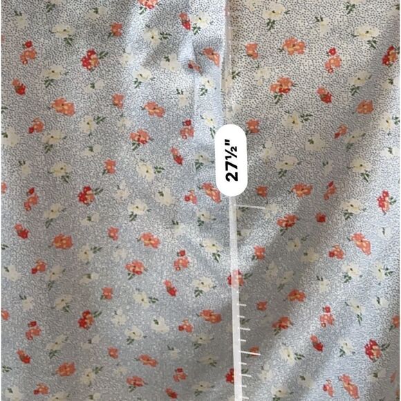 LL Bean Blue pink and white floral 100% cotton wrinkle free button up- NWOT- XS - Picture 12 of 12